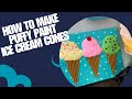 How to make puffy paint ice cream cones