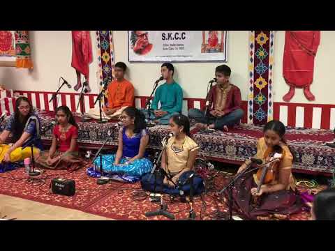 Kushal Kodnad singing Chandrashekara Gurumurthe with his Nada Sudha music group at SKCC Dec 2019