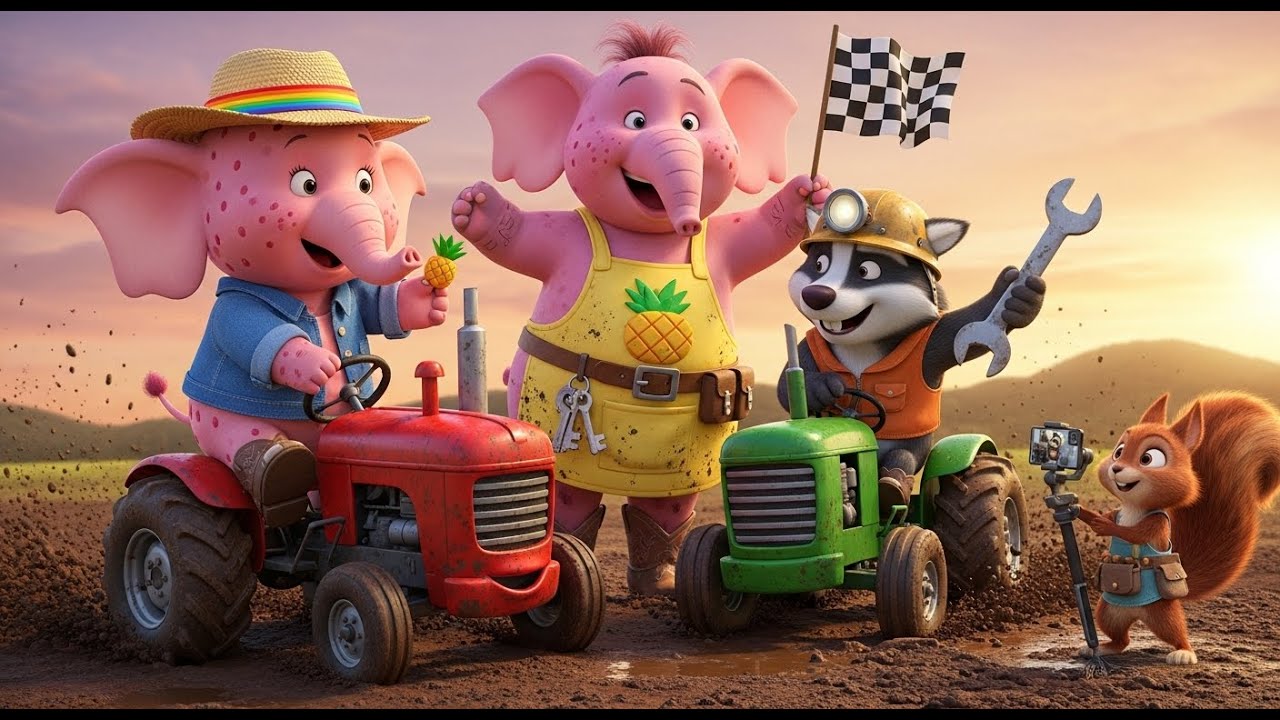 Real Farm Elephant 🎀🍉 ¡EXPLOSIÓN DE SANDÍAS! ¡50 sandías caen del remolque y ¡SPLAT por todos lados!