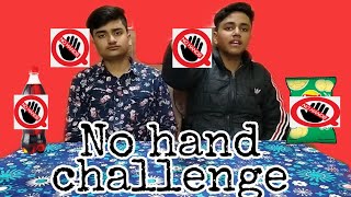 No hand challenge ? || Man vs food challenges ||