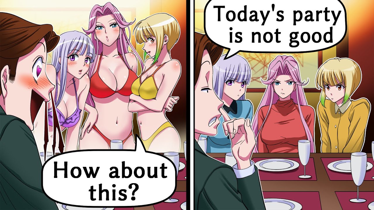 Misunderstanding man at a joint party 