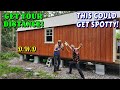 Marking out the holes  work couple builds tiny house homesteading offgrid rv life rv living 