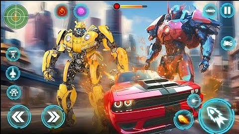 🔥 Flying Horse Robot Car 🚘⚔️ Epic Transform Battle in Vice City | Muscle Car Robot War Game 3D 💥