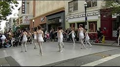 Young girls dancig ballet.
