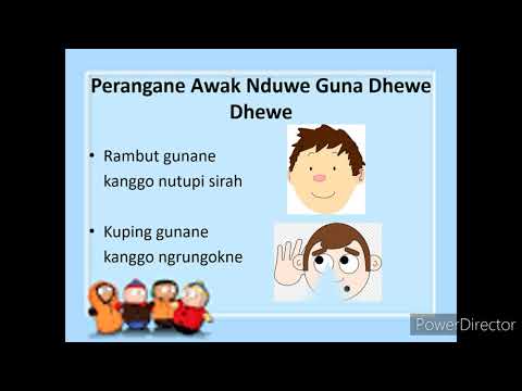 Materi Bahasa Jawa Kelas 1 "Gunane Perangane Awak"