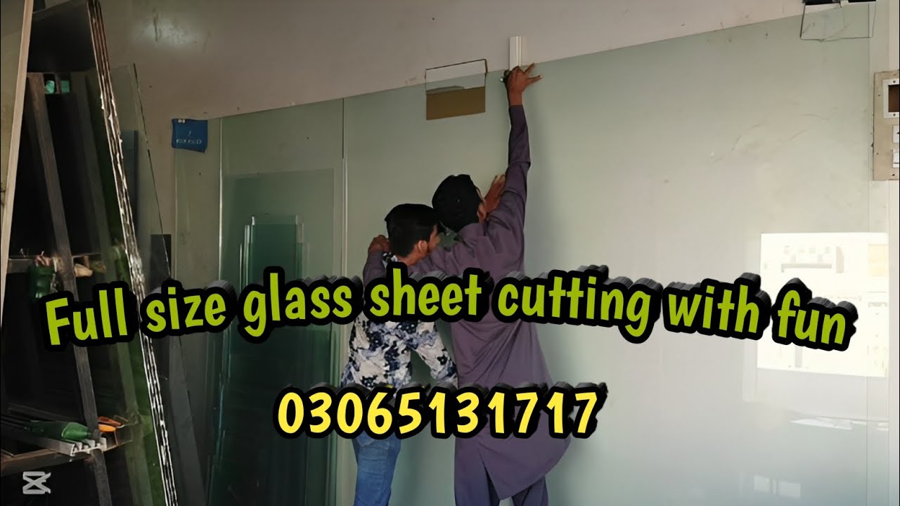 Full size glass sheet cutting | Glass cutting satisfying video | Glass cutting for aquarium 
