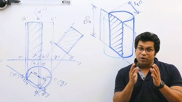 Sectioning a Vertical Cylinder cut by an A.V.P. making 30° to the V.P. in | Q No: 12