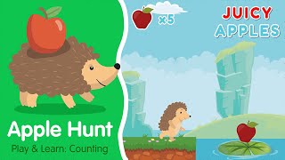 Hedgehog Apple Hunt. Play & Learn: Counting screenshot 1