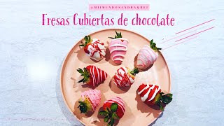 Fresas cubiertas de chocolate | Fresas decoradas | san Valentin | Diy |