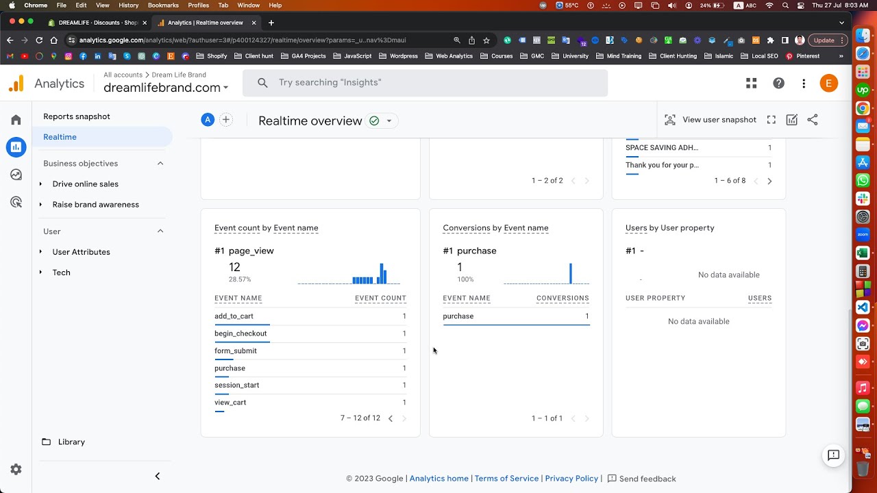 Google Analytics 4 GA4 Event Testing | Dynamic Value Tracking by GTM ...