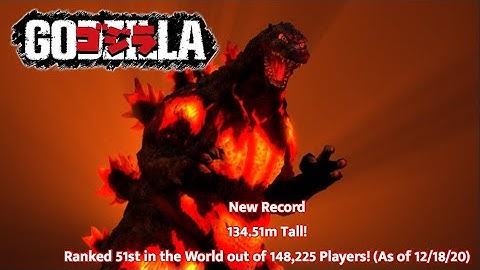 NEW RECORD - 134.51m Tall, Ranked 51st Full Play-through - GODZILLA PS4