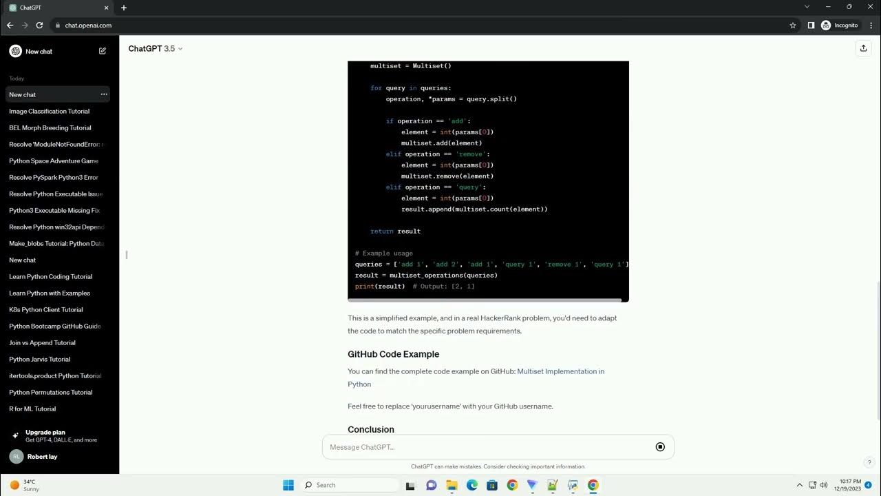 Multiset implementation in python hackerrank solution github youtube
