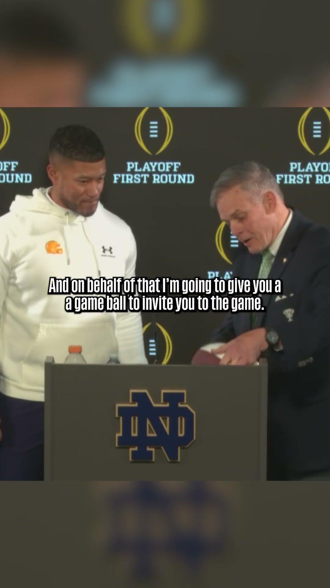Marcus Freeman accepts ball to Sugar Bowl ?? #cfp #cfb #football #notredame