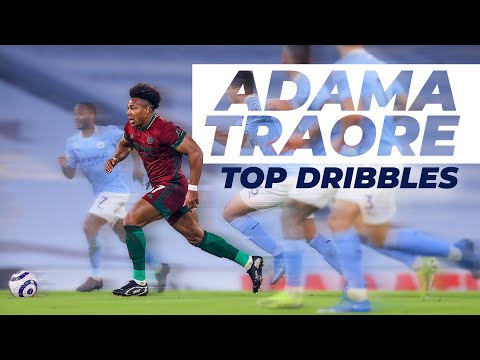 Adama Traore top dribbles | Unstoppable speed, skills, control, power