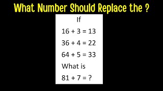What Number Should Replace the ?