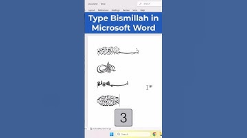 Arabic typing in Ms Word with Shortcut keys || Bismillah Typing Made Easy with Ms Word