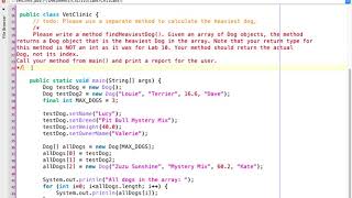 Lab 11, Part 7: VetClinic: stop abusing static