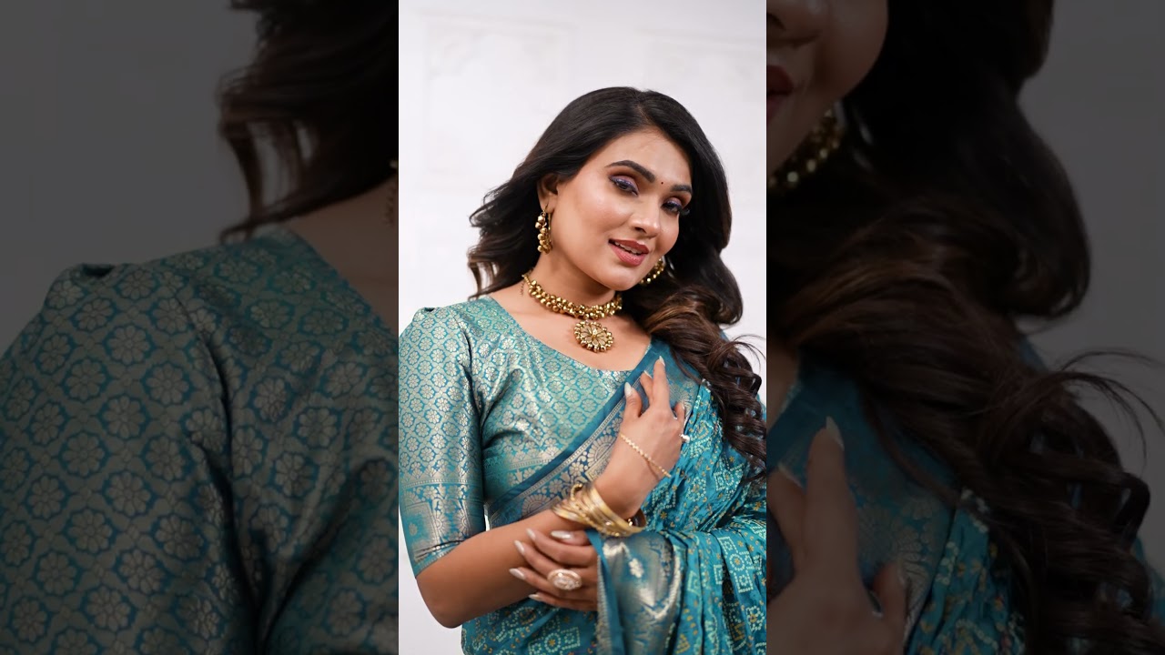Rama Blue Soft Satin Silk Saree