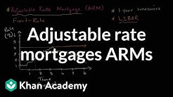 <span id="adjustable-rate-mortgage">adjustable rate mortgage</span>s ARMs | Housing | Finance & Capital Markets | Khan Academy ‘ class=’alignleft’>The 15-year fixed-rate mortgage averaged 3.60%, down from 3.64%. The 5-year Treasury-indexed hybrid adjustable-rate <span id="mortgage-averaged-368">mortgage averaged 3.68%</span>, down 9 basis points. Those rates don’t include fees.</p>
<p>An adjustable-rate mortgage, or ARM, is a home loan that starts with a low fixed-interest "teaser" rate for three to 10 years, followed by periodic rate adjustments.</p>
<p>What's the difference between fixed or adjustable mortgage rates and how do they affect you? We explain both so you can decide which one.</p>
<p><a href=