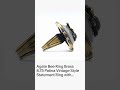 Agate Bee Ring Brass 8.75 Patina Vintage Style Statement Ring with Guard