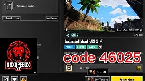 Bgmi wow Parkour map code 46025 | Enhanted Island PART 2 | #bgmi #pubg #pubgmobile 