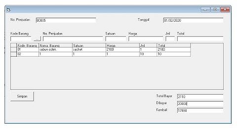 Program Penjualan dengan VB 6 pemula #Step2