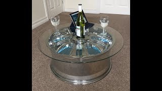 BLINGZ Limited Edition Deep Pockets Chrome Wheel Gaming, Coffee, Garden Table