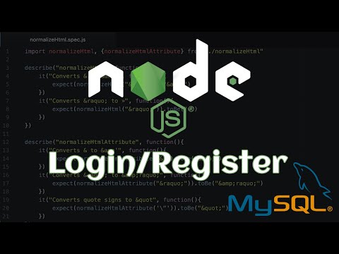 Nodejs - Building a Login/Register application from scratch using mysql, express