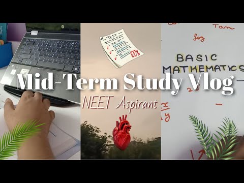 NEET Study Vlog | Mid-Term Exams vlog | Class 11 ✨