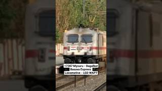 Basava Express Train No. 17307 Mysuru-Bagalkot Loco Lgd Wap7 Indian Railways