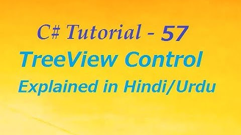 C# TreeView Control Explained in Hindi