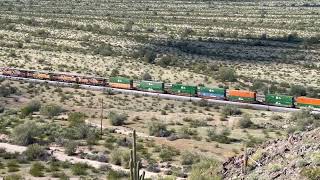 UP westbound in Shawmut, AZ from Maricopa Mountains