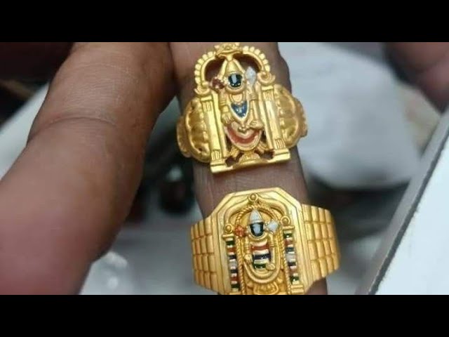Enamel Sri venkateswara swamy ring 6 grams 26 size 916 gold  @mohanakrishnalopinti - YouTube