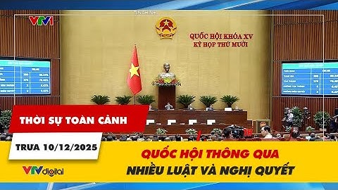 Thời sự toàn cảnh trưa 10/12: Quốc hội thông qua nhiều luật và nghị quyết | VTV24