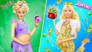 Barbie Rica vs Pobre con sus Bebés / 32 DIYs para Muñecas
