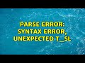 Parse error: syntax error, unexpected T_SL