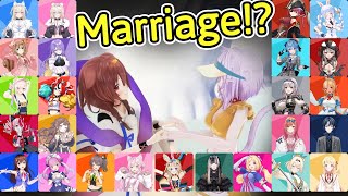 All Members' Live Reactions to the OkaKoro Marriage Proposal [Hololive Shuffle Medley 2024]