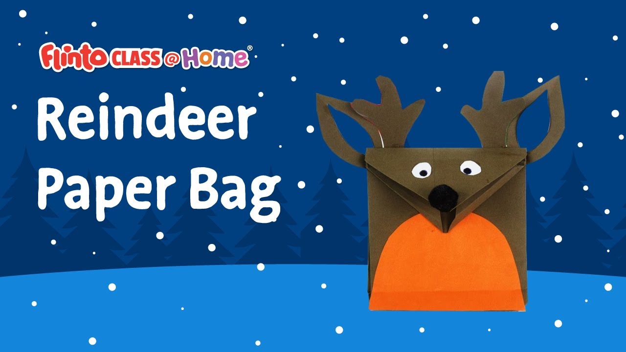 Paper Bag, reindeer, H: 18 cm, size 6x12 cm, 80 g, brown, 6 pc/ 1 pack