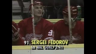 Sergei Fedorov Rookie Season Highlights (1990-91)