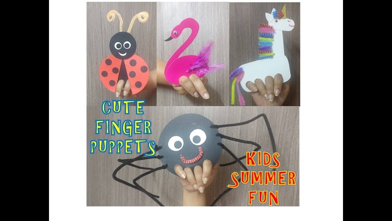 Finger puppet | Kids summer activity | DIY fun craft for children