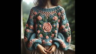 Nice retro sweater #knitted #crochet #sweater #design