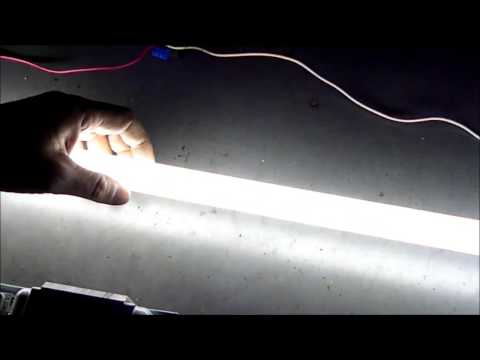Как включить люминесцентную лампу без нитей накаливания и стартёра