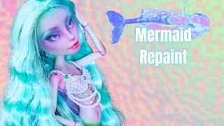 Fantasy Mermaid Repaint Part 2| Latex tail & Accessories| Peri & Pearl | Monster High OOAK art doll