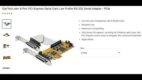 PEX8S1052 StarTech 8 Port Low Profile PCI Express RS232 Serial Adapter Card w/ 161050 UART
