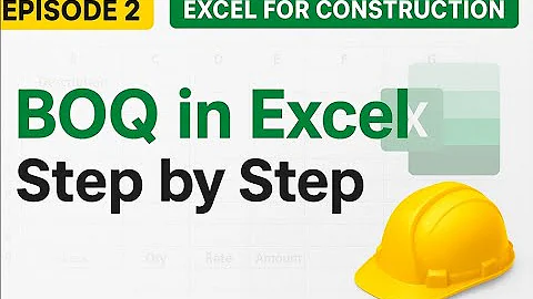 How to Create a Bill of Quantities (BOQ) in Excel