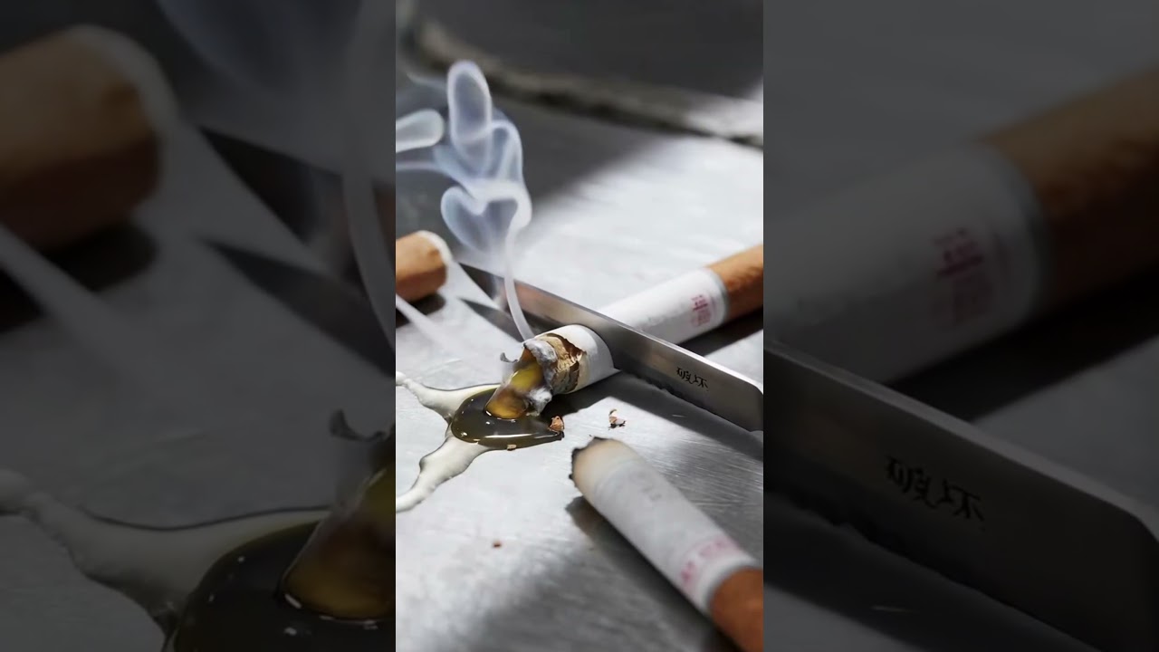 AI Cuts Open a Vape! Watch the E-Liquid Burst Out... So Satisfying!