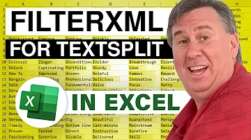 Excel - Data Splitting: TEXTSPLIT Alternative with FILTERXML - Episode 2355