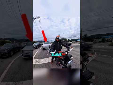 Biker Down And Driver Gone😱Credit @checkybike