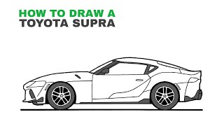 How To Draw A Toyota GR Supra