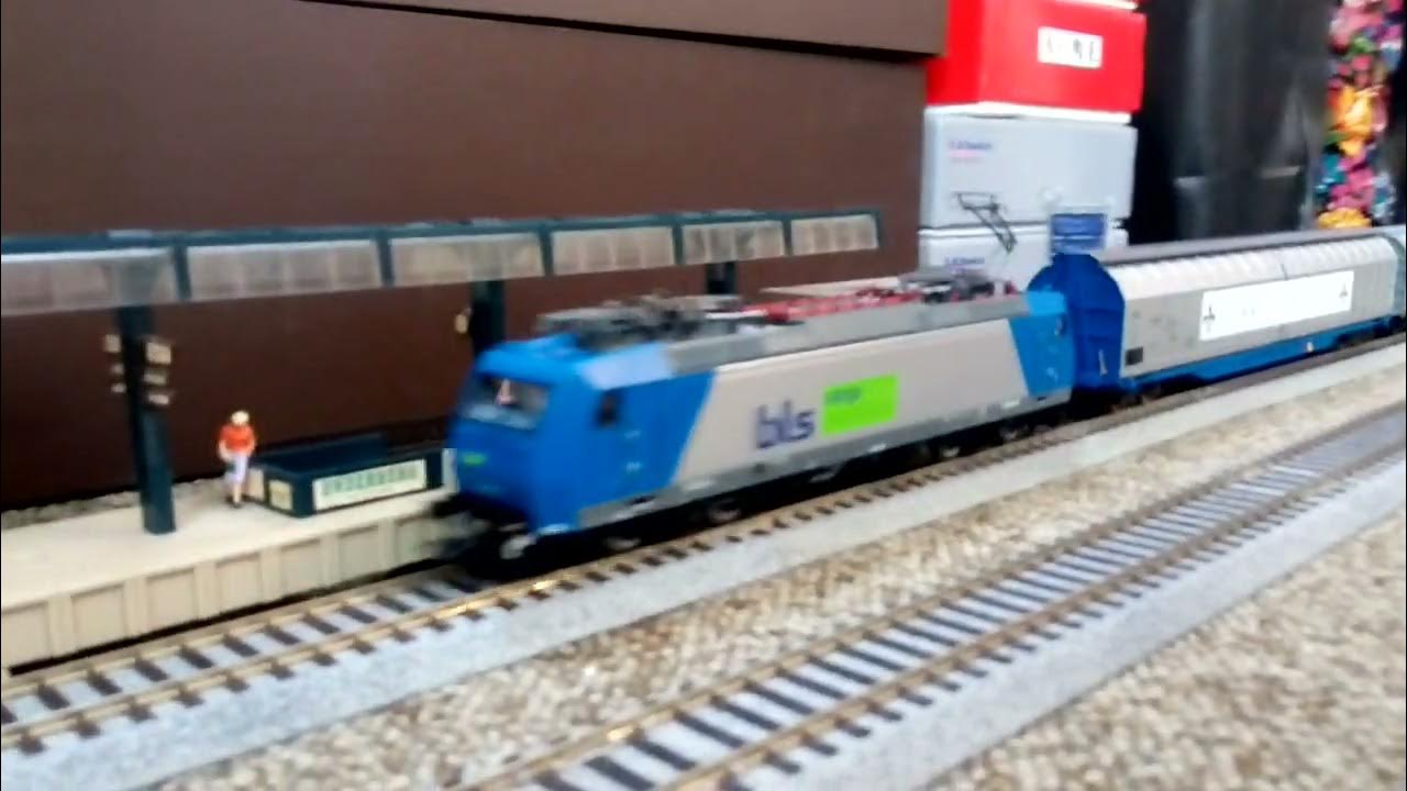 ロコ製HOゲージ：BLS（ベルン・レッチュベルク・シンプロン鉄道）Cargo 185形電気機関車（TRAXX）のデビュー走行 YouTube